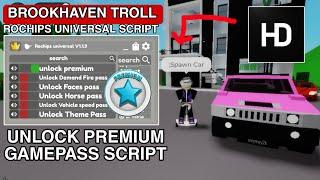 Brookhaven Troll Script Rochips Universal Unlock Premium Gamepass |Hydrogen,Fluxus,Arceus x Mobile