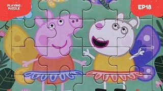 Peppa Pig : Plays Butterfly - Animated puzzles for kids | GLIMIGO