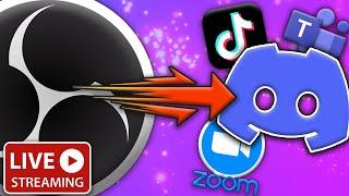 ️ EASILY Stream OBS Studio to Discord, TikTok, or Zoom etc!