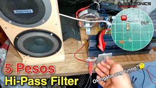 Paano ikabit ang High Pass Filter sa DiY Amp | Low budget High Pass pero High Quality ang tunog