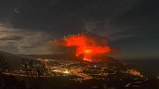 Timelapae of La Palma Volcano over several days