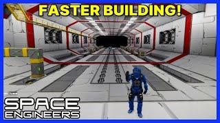 FASTER BUILDING! - Blueprints & Tool Tricks - Vanilla SPACE ENGINEERS Gameplay - Survival - Ep 8