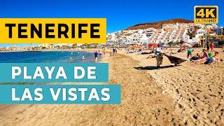 TENERIFE: Playa de las Vistas - Walking Tour (4K Ultra HD 60fps)