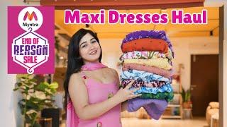 Huge Myntra EORS Maxi Dresses Haul 80% Off Latest Maxi Dresses #myntra #eors #dress #haul