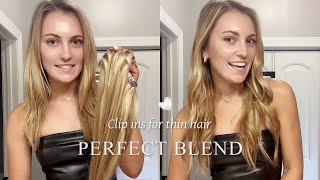 Invisible clip in hair extensions for thin hair | Less is more