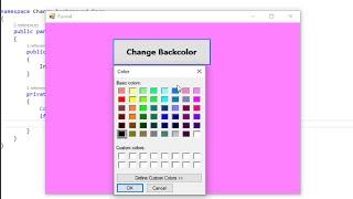 How to change backcolor form in Windows Form C#