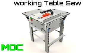 Lego Technic working motorized Table Saw - MOC