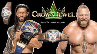 WWE Crown Jewel 2021 Results