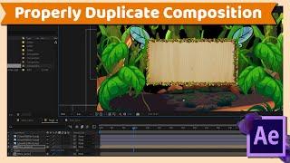 After Effects Tutorial : How to Duplicate Composition Properly