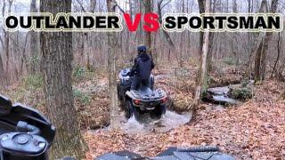 Outlander vs Sportsman ATV Off Road 4x4 Trail Riding