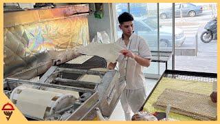 How Lavash Bread Is Made In Iran | The brave boy bakes Yufka lavash bread in Iran 