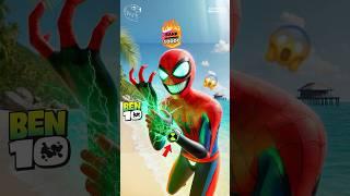 EPIC Spider-Man vs Venom vs Captain America & Ben 10 Transformation!  | #shorts  #marvel  #ben10