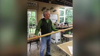 Harlan Learning to Make a Nodeless Bamboo Fly Rod