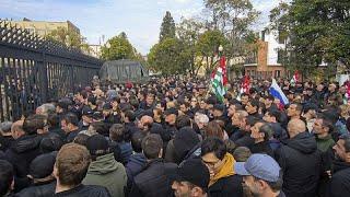 Protesters in Georgia occupy Abkhazia's regional parliament