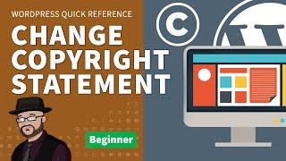 Change / Remove the Copyright Notice from the Footer in WordPress