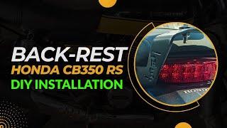 DIY Installation of Back-rest on my #hondacb350rs | #diy #hondacb350rs @airMotovlogs