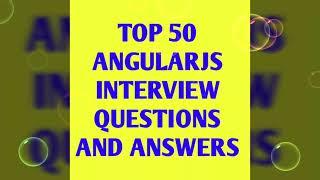 AngularJS interview questions and answers for experience