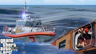 GTA 5 LSPDFR Coastal Callouts | USCG Response Boat Medium | Pursuit, Safety Inspections & Rescue