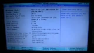 Настройка BIOS на HP Compaq Presario CQ-57