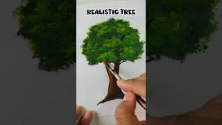 3 easy step to paint a tree #painting #shorts #treepainting
