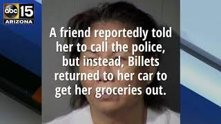 PD: Woman drives home with man on hood of car
