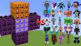 ALPHA TITAN ENDERMAN vs All Minecraft Bosses - Minecraft Mob Battle