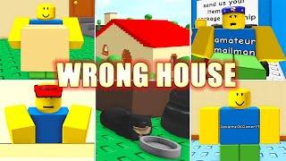 WRONG HOUSE  *How to get ALL 17 Endings and Badges* Roblox