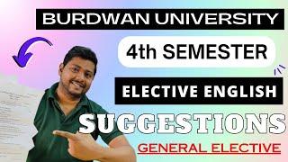 4th Semester General English Suggestions 2024 || Elective English Suggestions