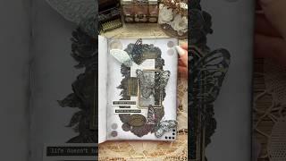 ASMR black journal‍⬛️️|#asmr #journaling #scrapbooking #journalwithme #journal #fyp #diy