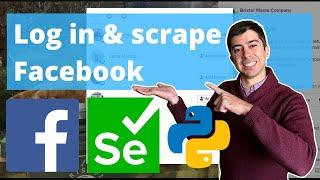 Log in and webscrape Facebook content using Python and Selenium