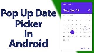 How to Add Date Picker Dialog in Android Studio