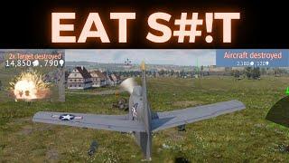 War Thunder: Eat S#!T . Extreme Low Level Bombing with a Surprise.