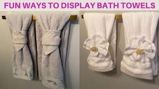 BATHROOM DECORATING IDEAS  || Towel Folding Techniques!  || How To Fold Decorative Towels 2022