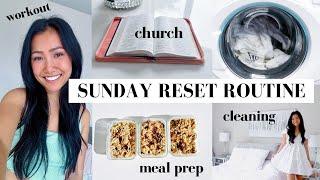 SUNDAY RESET christian girl edition | church grwm, cleaning, meal prep, workout, self care sunday 