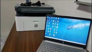 Tes Print & Scan di Printer  HP Laser MFP 135a Monochrome (Print Scan Copy)