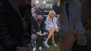Sabrina Carpenter and central cee paris Louis Vuitton fashion week