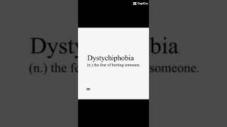 I have dystychiphobia