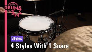 4 Drum Styles with 1 Snare | Home Of Drums