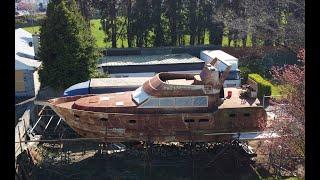 Building Shibumi -  EP 4.1 - Starting to paint the AFT cabin  -  Steel Boat Building