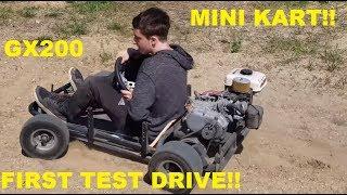 Mini Go Kart Honda Gx200 First Test Drive!!