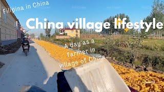 DISCOVER THE LIFESTYLE IN VILLAGE OF CHINA/ DRYING A CORN/Probinsya ng Tsina.Filipina in China