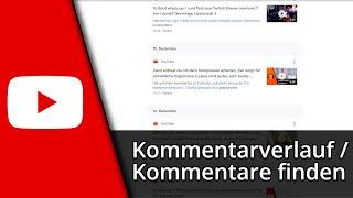 Youtube Kommentarverlauf | Kommentare finden & löschen  Tutorial