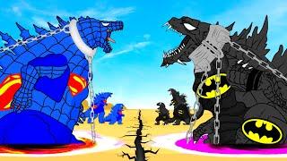 Team SUPERMAN GODZILLA Vs Team BATMAN SHIN GODZILLA : Monsters Ranked From Weakest To Strongest