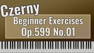 Carl Czerny - Practical Exercises for Beginners Op. 599 No. 1 - Easy Piano Tutorial