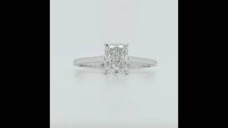 1.00 Carat diamond radiant cut solitaire engagement ring