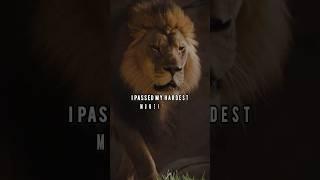 I passed my hardest || Motivational Status || Lion  Attitude #shorts #motivationalquotes