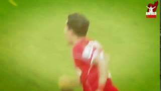 PHILLIPE COUTINHO amazing long shot goal vs munchester city