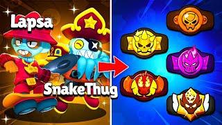 Snakethug & Lapsa Vs Every Rank in Brawl Stars