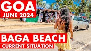 GOA | BAGA BEACH - JUNE 2024 | BAGA MARKET | GOA VLOG | SITUATION UPDATE |  WATERSPORTS, SHACKS