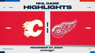 NHL Highlights | Flames vs. Red Wings - November 27, 2024